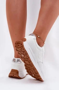 Online Sneakersy Damskie Na Platformie Big Star RR274487 Hi-Poly System Białe Damskie Buty Sportowe Na Platformie|Buty Sportowe Big Star