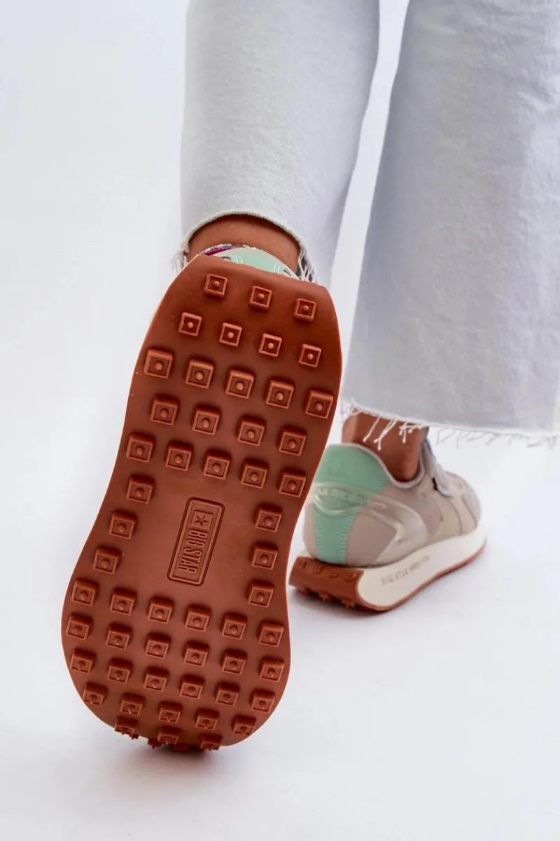 Discount Sneakersy Damskie Na Platformie Memory Foam System Big Star NN274681 Beżowe Damskie Buty Sportowe Na Platformie|Buty Sportowe Big Star