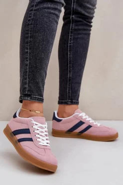 Sneakersy Damskie>Boto Sneakersy Damskie Niskie Różowe Ennorwen