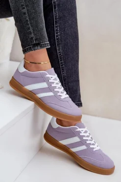 Sneakersy Damskie>Boto Sneakersy Damskie Niskie Fioletowe Ennorwen