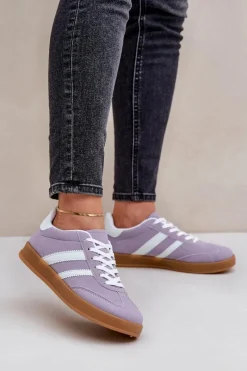 Sneakersy Damskie>Boto Sneakersy Damskie Niskie Fioletowe Ennorwen