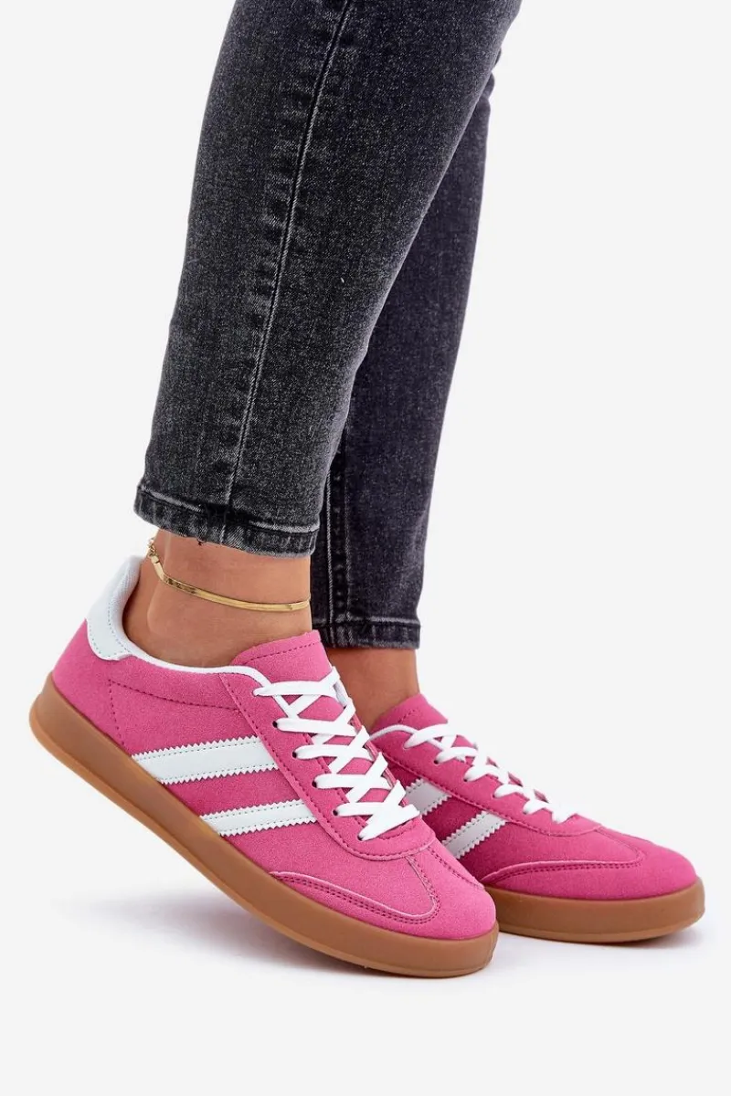 Sneakersy Damskie Niskie Fuksja Ennorwen Damskie Sneakersy Damskie