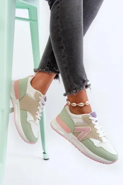 New Boto Sneakersy Damskie Z Eko Skóry Multikolor Vinelli Wielokolorowy