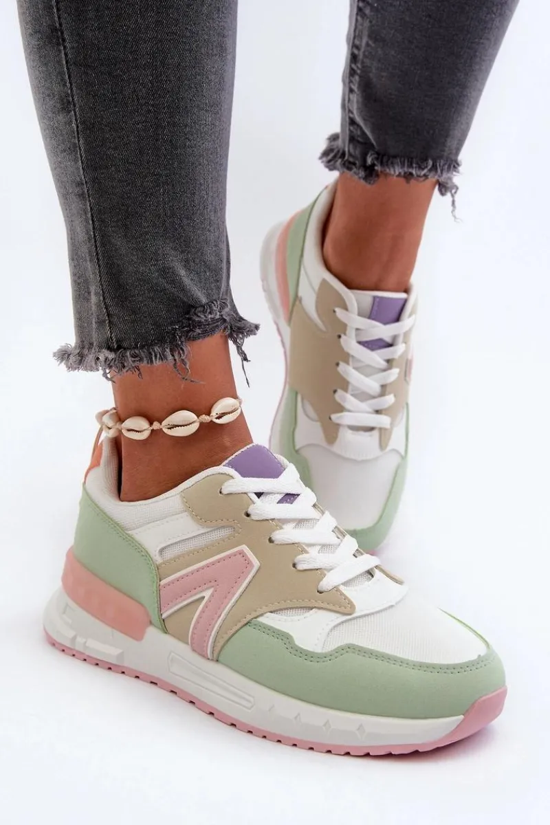 New Boto Sneakersy Damskie Z Eko Skóry Multikolor Vinelli Wielokolorowy