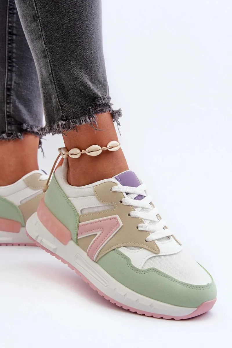 New Boto Sneakersy Damskie Z Eko Skóry Multikolor Vinelli Wielokolorowy