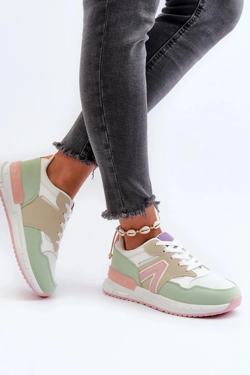 New Boto Sneakersy Damskie Z Eko Skóry Multikolor Vinelli Wielokolorowy