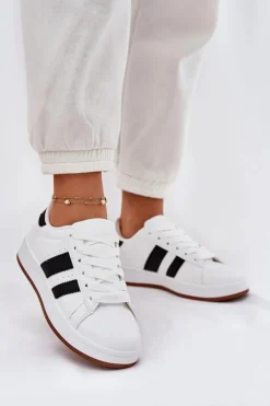 Hot Sneakersy Damskie Z Eko Skóry Białe Arlenina Damskie Sneakersy Damskie