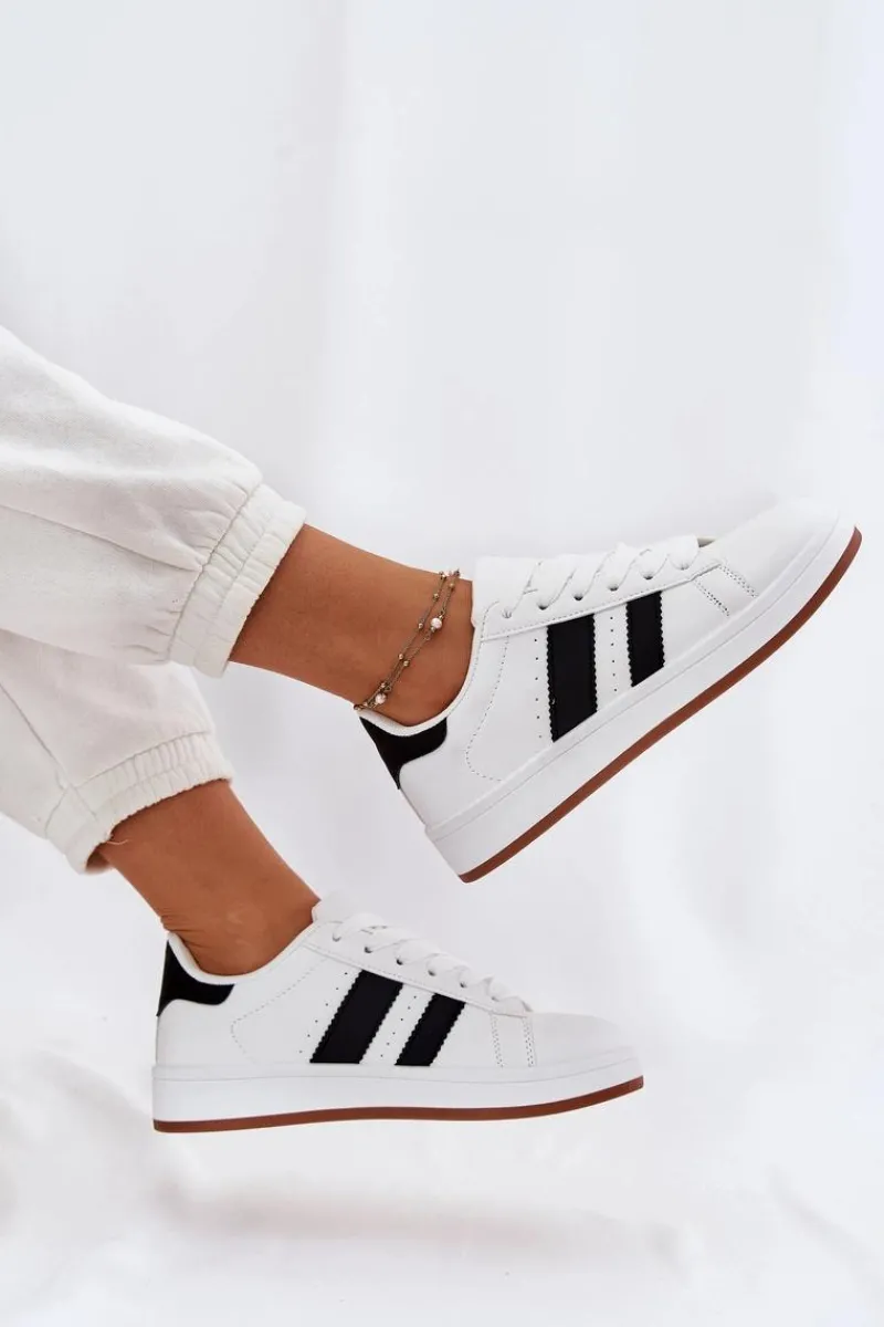 Hot Sneakersy Damskie Z Eko Skóry Białe Arlenina Damskie Sneakersy Damskie