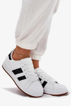 Hot Sneakersy Damskie Z Eko Skóry Białe Arlenina Damskie Sneakersy Damskie