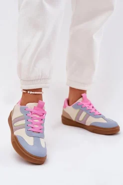 Hot Boto Sneakersy Damskie Z Eko Zamszu Multikolor Satylies