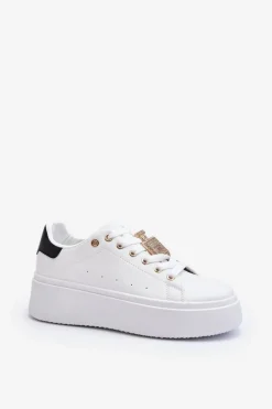 Online Boto Sneakersy Damskie Z Ozdobą Białe Celedria Biały