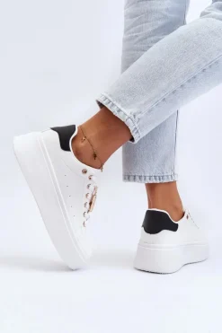 Online Boto Sneakersy Damskie Z Ozdobą Białe Celedria Biały