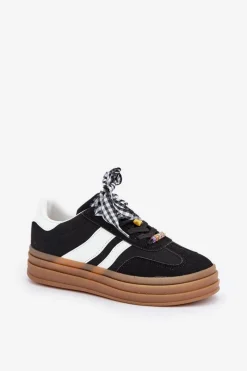 New Boto Sneakersy Damskie Z Przypinkami Czarne Jariana