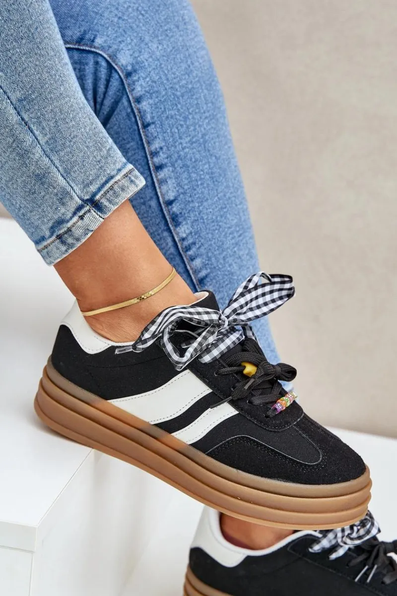 New Boto Sneakersy Damskie Z Przypinkami Czarne Jariana