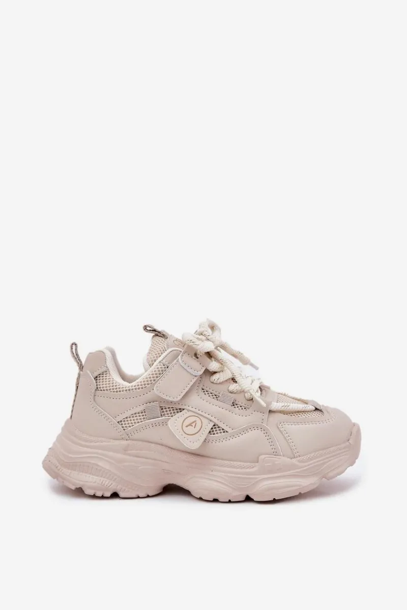 Dziewczęce|Back To School>Boto Sneakersy Dziecięce Na Platformie Beżowe Hanomess