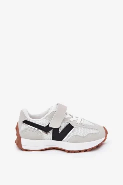 Chłopięce|Dziewczęce>Boto Sneakersy Dziecięce Na Rzep Szare Tezzu