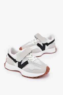 Chłopięce|Dziewczęce></noscript>Boto Sneakersy Dziecięce Na Rzep Szare Tezzu