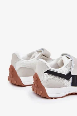 Chłopięce|Dziewczęce></noscript>Boto Sneakersy Dziecięce Na Rzep Szare Tezzu