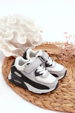 Sale Boto Sneakersy Dziecięce Na Rzep Szare Krissandra Szary