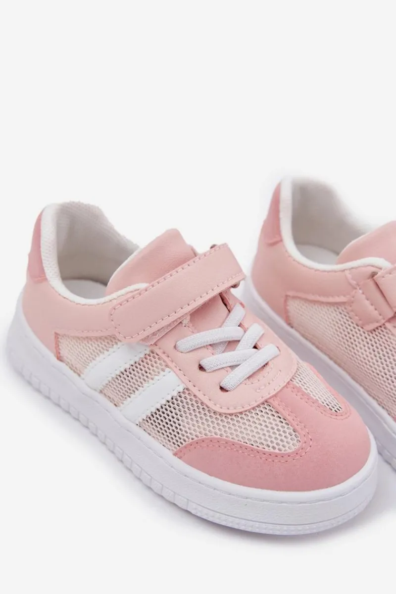 Dziewczęce|Back To School>Boto Sneakersy Dziecięce Na Rzep Różowe Sepovia