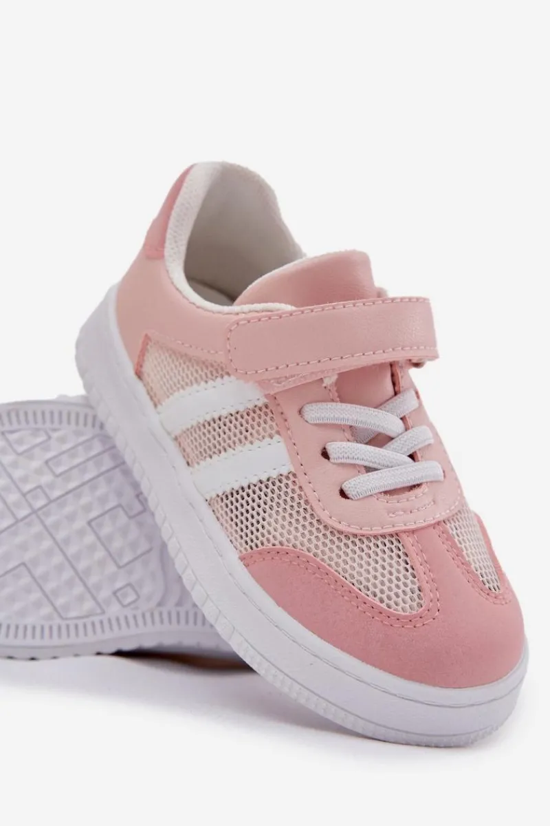 Dziewczęce|Back To School>Boto Sneakersy Dziecięce Na Rzep Różowe Sepovia