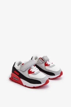 Outlet Sneakersy Dziecięce Na Rzep Czerwone Krissandra Dzieci Chłopięce|Dziewczęce