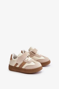 Clearance Boto Sneakersy Dziecięce Na Rzep Beżowe Tromella