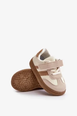 Clearance Boto Sneakersy Dziecięce Na Rzep Beżowe Tromella
