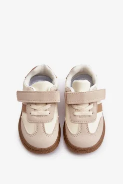 Clearance Boto Sneakersy Dziecięce Na Rzep Beżowe Tromella
