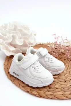 Hot Boto Sneakersy Dziecięce Na Rzep Białe Krissandra