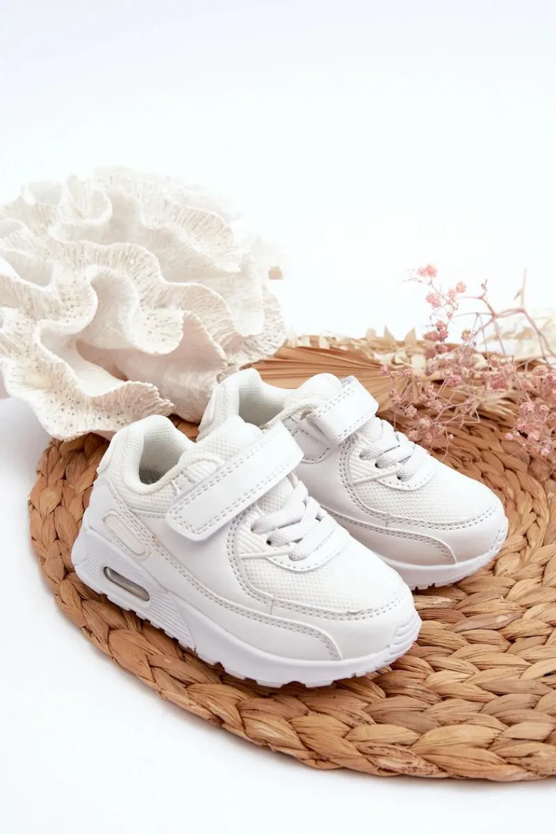 Hot Boto Sneakersy Dziecięce Na Rzep Białe Krissandra