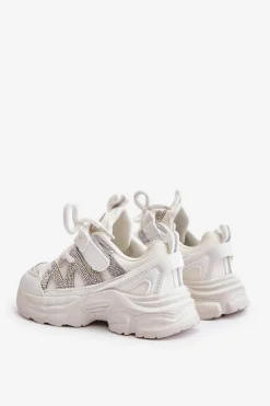 Dziewczęce|Back To School></noscript>Boto Sneakersy Dziecięce Z Cyrkoniami Białe Rianalla Biały