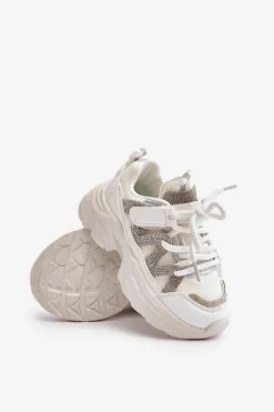 Dziewczęce|Back To School></noscript>Boto Sneakersy Dziecięce Z Cyrkoniami Białe Rianalla Biały