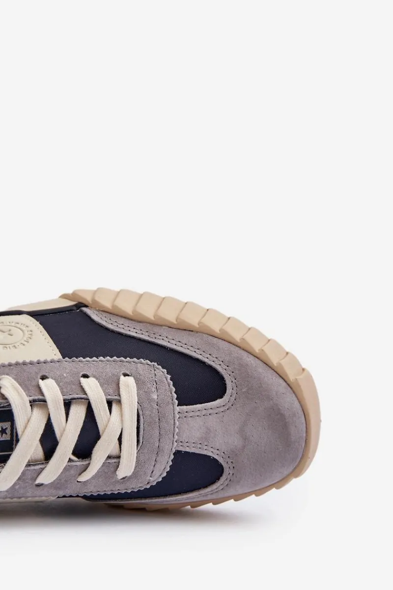 New Sneakersy Męskie Big Star NN174516 Granatowe Męskie Obuwie Sportowe Męskie