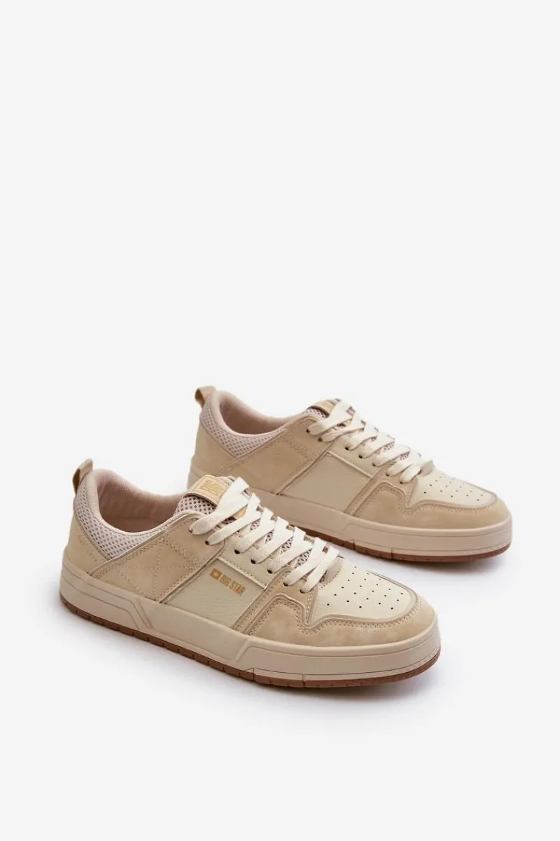Obuwie Sportowe Męskie>Big Star Shoes Sneakersy Męskie Big Star NN174095 Beżowe