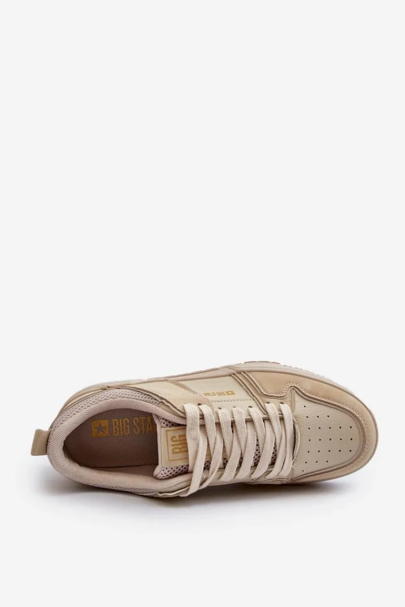 Obuwie Sportowe Męskie>Big Star Shoes Sneakersy Męskie Big Star NN174095 Beżowe