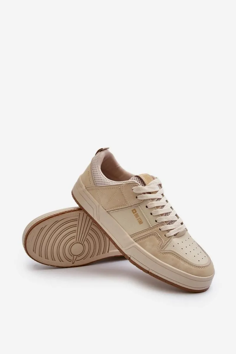 Obuwie Sportowe Męskie>Big Star Shoes Sneakersy Męskie Big Star NN174095 Beżowe