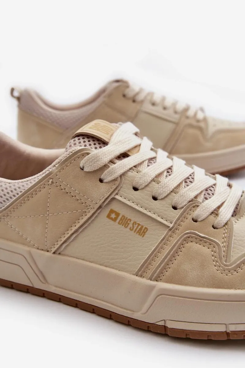 Obuwie Sportowe Męskie>Big Star Shoes Sneakersy Męskie Big Star NN174095 Beżowe