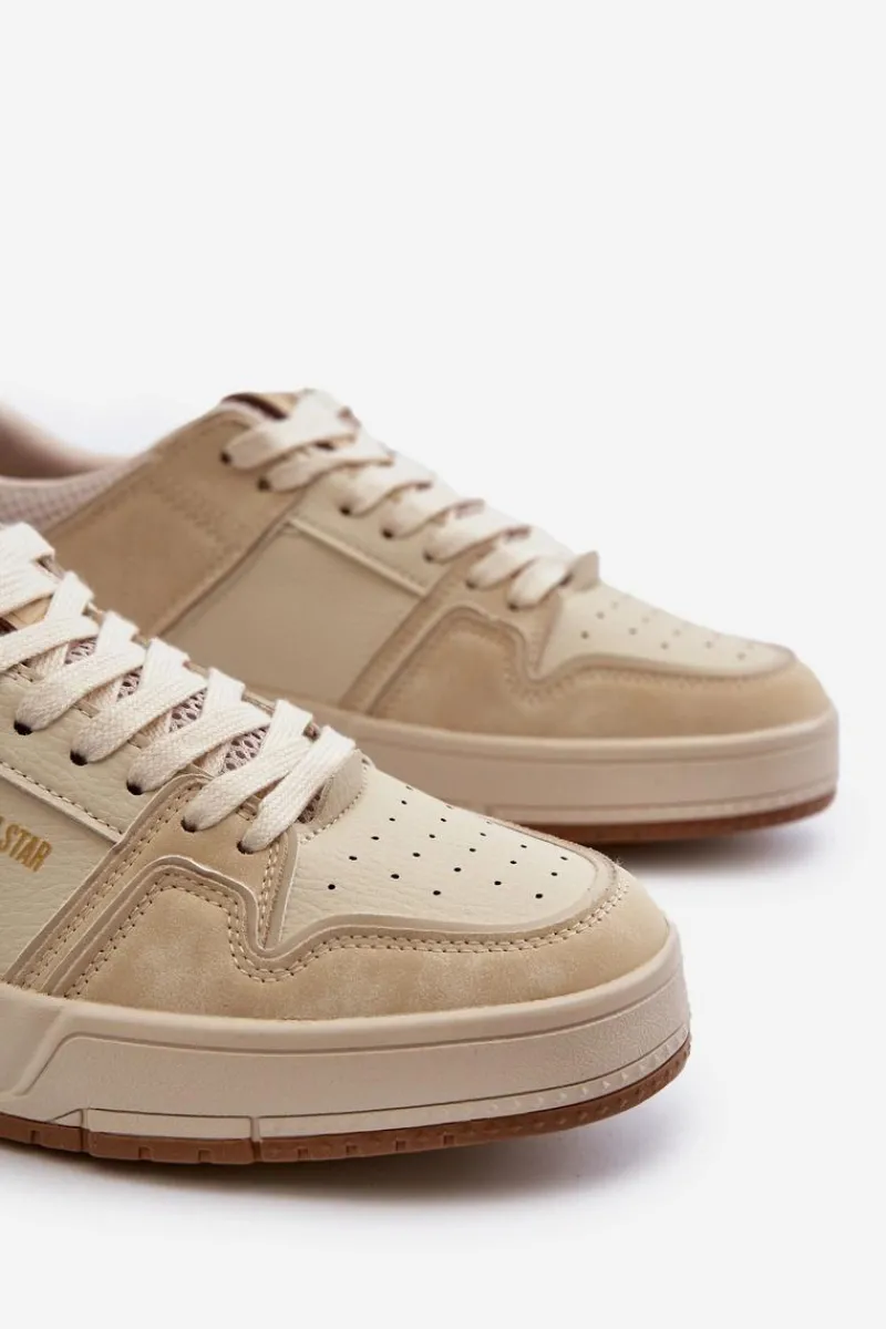 Obuwie Sportowe Męskie>Big Star Shoes Sneakersy Męskie Big Star NN174095 Beżowe