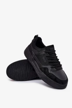 Online Sneakersy Męskie Big Star RR174606 Czarne Męskie Obuwie Sportowe Męskie