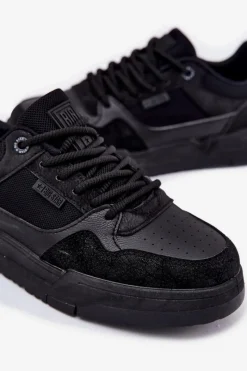 Online Sneakersy Męskie Big Star RR174606 Czarne Męskie Obuwie Sportowe Męskie