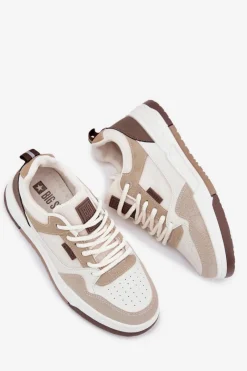 Outlet Big Star Shoes Sneakersy Męskie Big Star RR174604 Beżowe