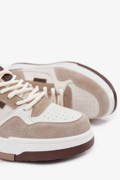 Outlet Big Star Shoes Sneakersy Męskie Big Star RR174604 Beżowe