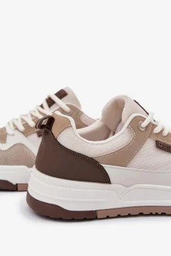 Outlet Big Star Shoes Sneakersy Męskie Big Star RR174604 Beżowe