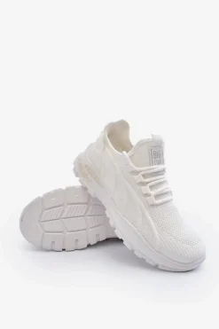 Sale Sneakersy Męskie HI-POLY SYSTEM Big Star NN174468 Białe Męskie Obuwie Sportowe Męskie