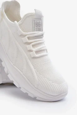 Sale Sneakersy Męskie HI-POLY SYSTEM Big Star NN174468 Białe Męskie Obuwie Sportowe Męskie