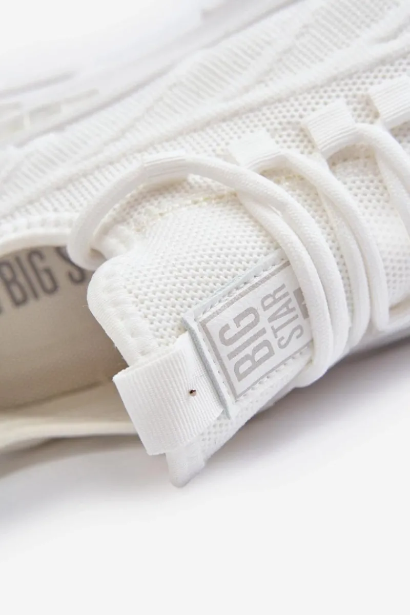 Sale Sneakersy Męskie HI-POLY SYSTEM Big Star NN174468 Białe Męskie Obuwie Sportowe Męskie