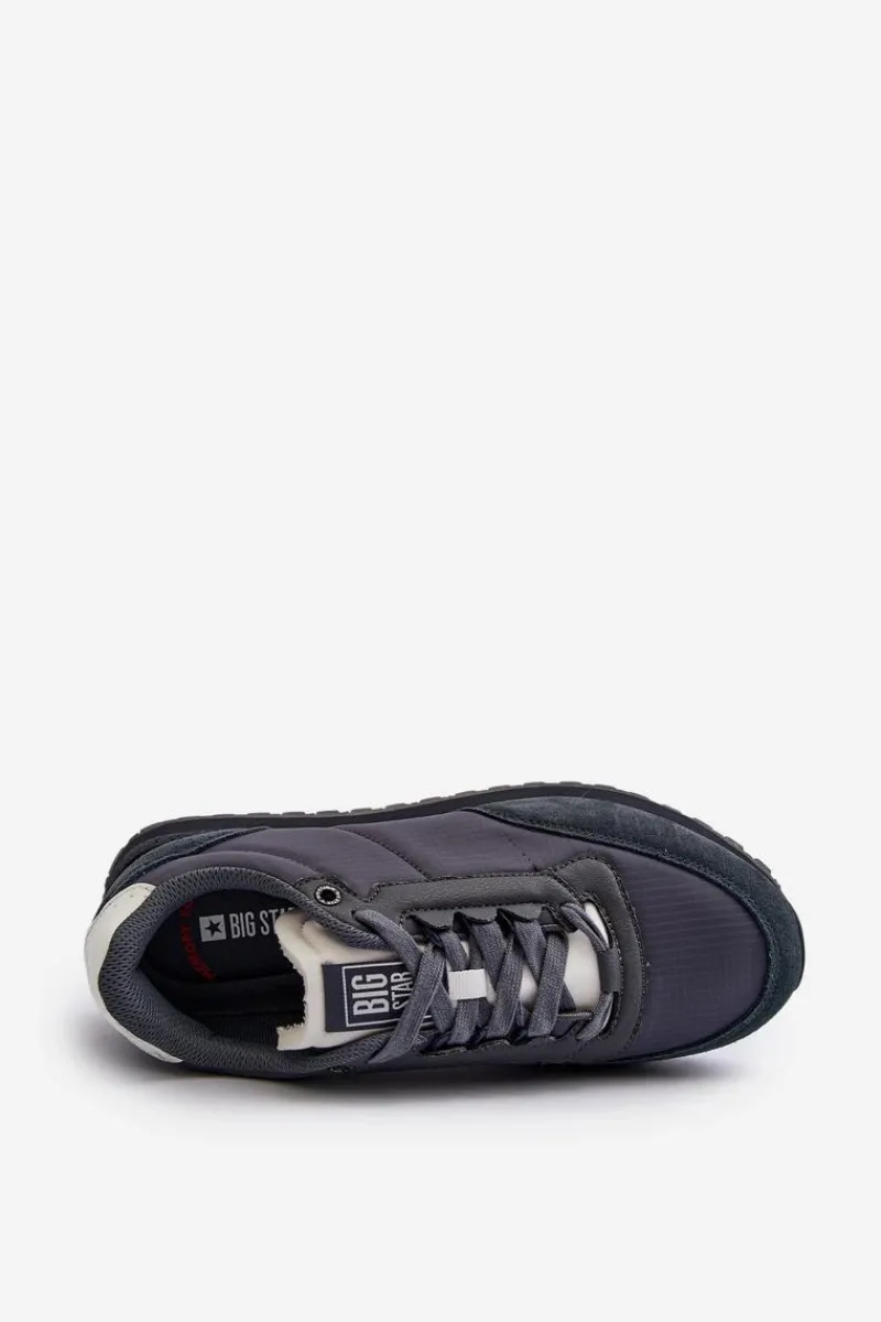 Obuwie Sportowe Męskie>Big Star Shoes Sneakersy Męskie Memory Foam System Big Star NN174326 Granatowe