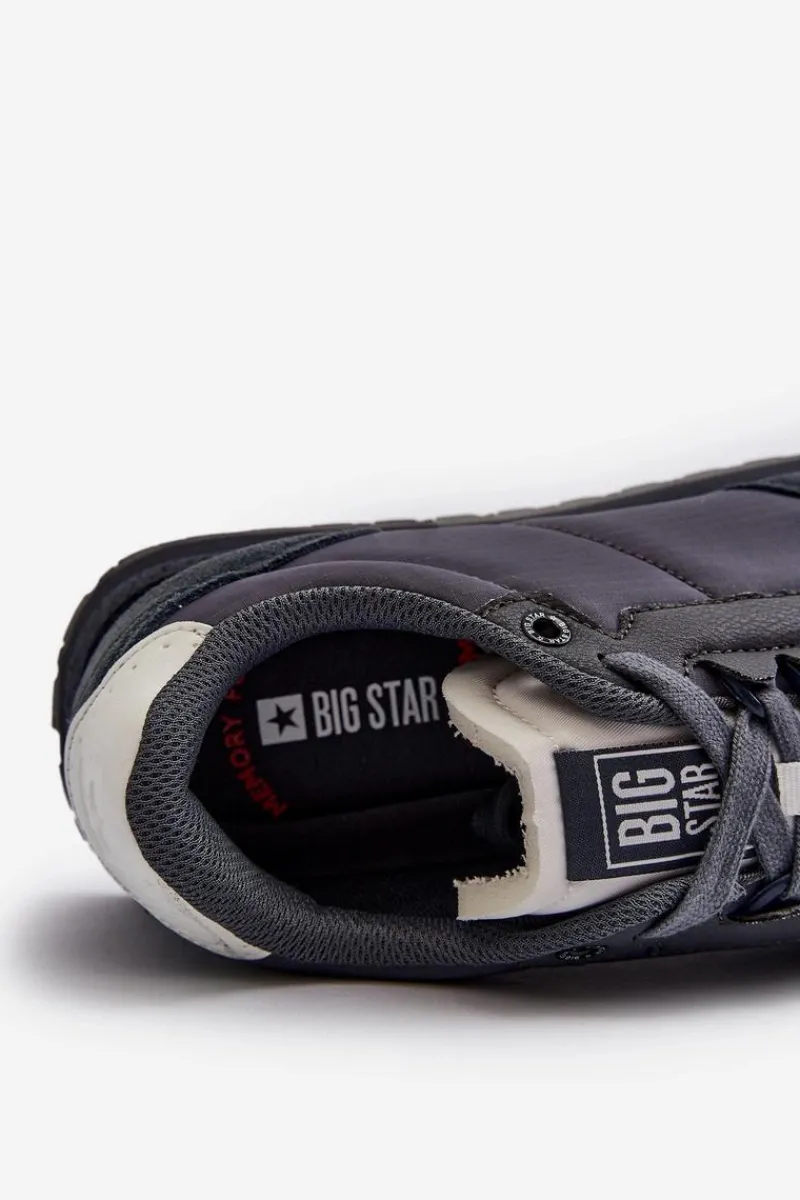 Obuwie Sportowe Męskie>Big Star Shoes Sneakersy Męskie Memory Foam System Big Star NN174326 Granatowe