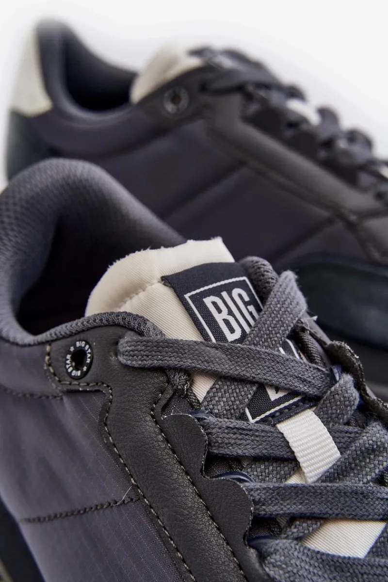 Obuwie Sportowe Męskie>Big Star Shoes Sneakersy Męskie Memory Foam System Big Star NN174326 Granatowe